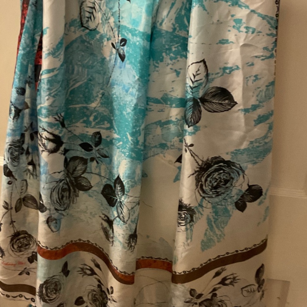 Johnny Was Multicolor Floral Scarf